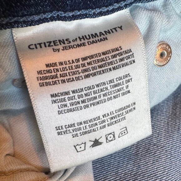 Citizens of Humanity Rocket Crop High Rise Skinny Jeans Dark Wash Size 27 - Picture 5 of 12